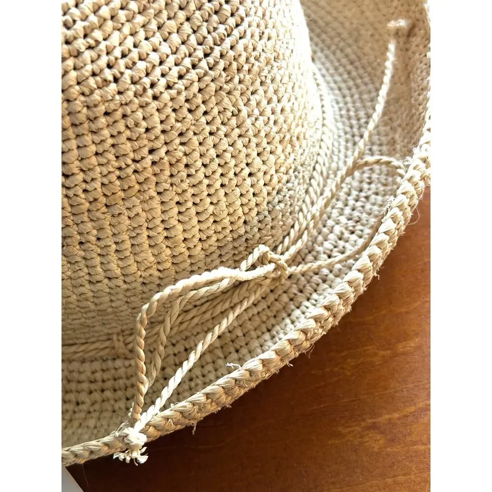 Helen Kaminski NWT Natural Raffia Sun Hat Golf Resort Vacation Womens One Size - Picture 3 of 11